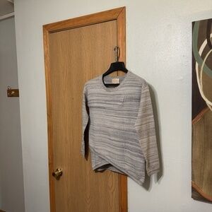 Skies Are Blue Small Gray Long Sleeve Pullover Sweater - EUC